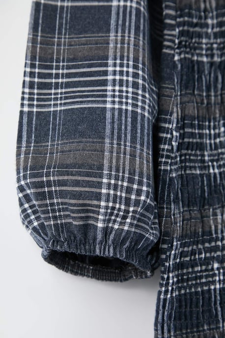 Trendyol Curve Dam Flerfärgad Rutig Kort / Mini Lång Casual Bodycon Plus size Klänning - Image 3