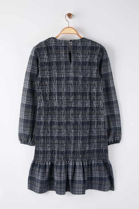 Trendyol Curve Dam Flerfärgad Rutig Kort / Mini Lång Casual Bodycon Plus size Klänning - Image 4
