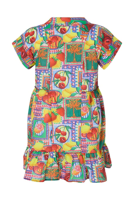 Trendyol Curve Dam Flerfärgad Tropiskt Kort / Mini Kort Strandkläder Rak Plus size Klänning - Image 5