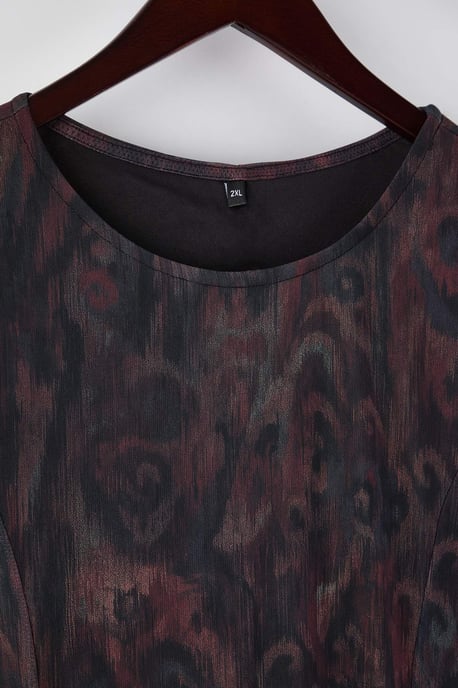 Trendyol Curve Dam Flerfärgad Blommig Kort / Mini Lång Casual A-linje Plus size Klänning - Image 5
