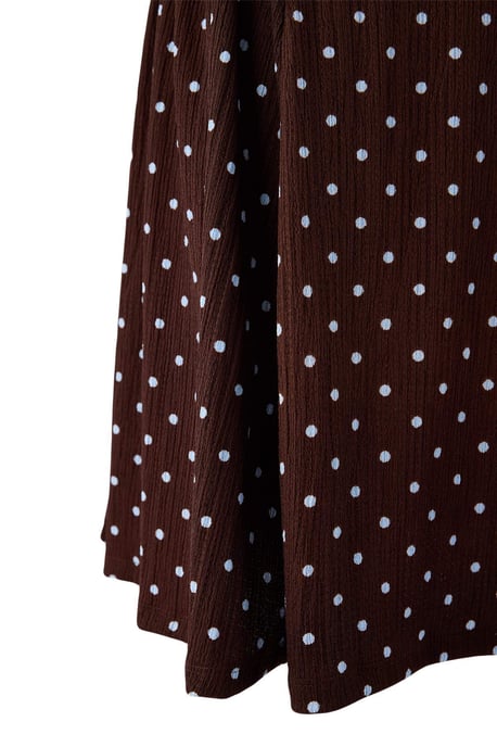 Trendyol Curve Dam Brun Prickig Kort / Mini Ärmlös Casual A-linje Plus size Klänning - Image 4