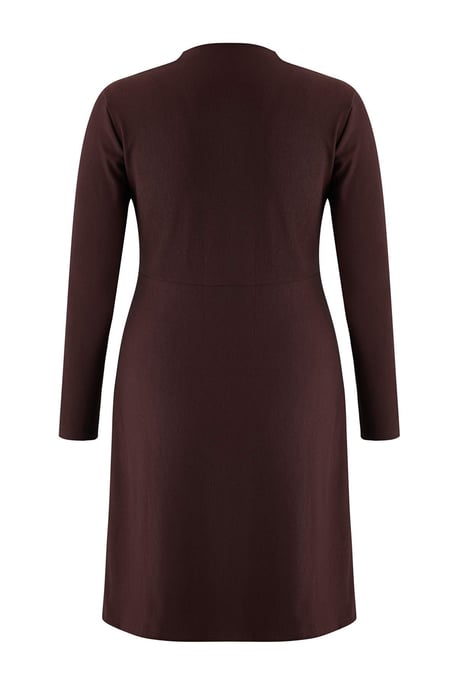 Trendyol Curve Dam Brun Enfärgad Kort / Mini Lång Casual A-linje Plus size Klänning - Image 3