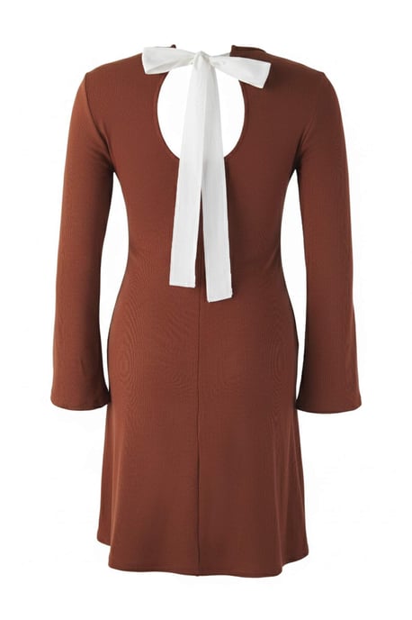 Trendyol Curve Dam Brun Enfärgad Kort / Mini Lång Casual A-linje Plus size Klänning - Image 5