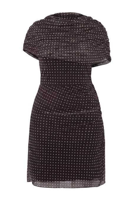 Trendyol Curve Dam Brun Blommig Kort / Mini Ärmlös Casual Bodycon Plus size Klänning - Image 4