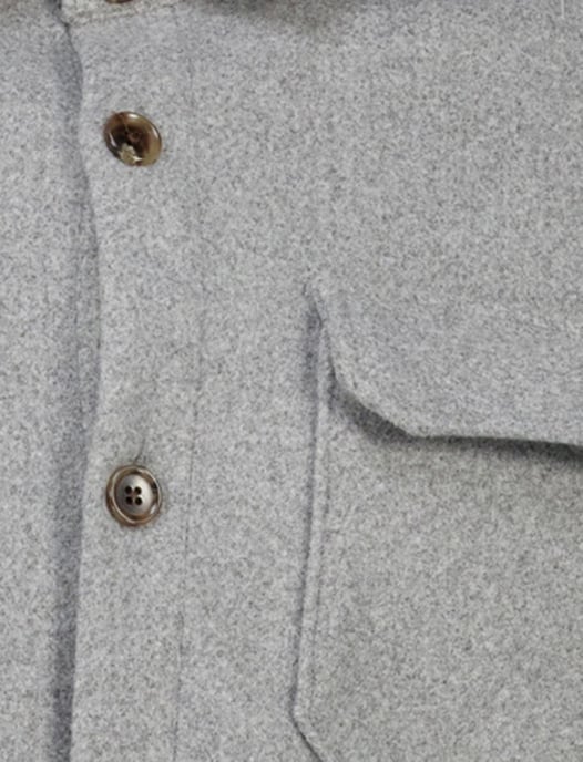 wollen overshirt born with appetite grijs - Image 3