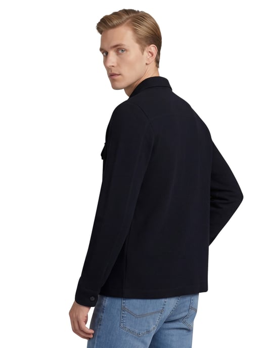 Born with appetite effen donkerblauw normale fit overshirt - Image 2