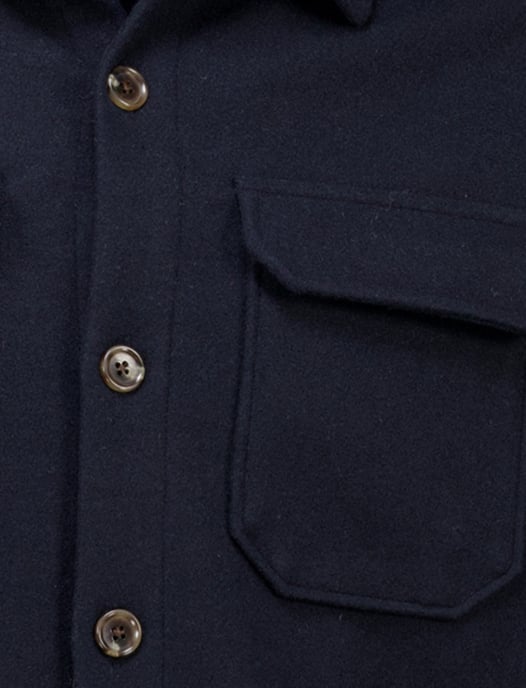 Born with appetite effen donkerblauw normale fit overshirt - Image 3