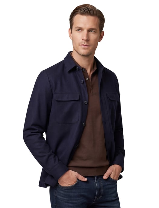 Gentiluomo Remo overshirt donkerblauw fashion fit - Image 1
