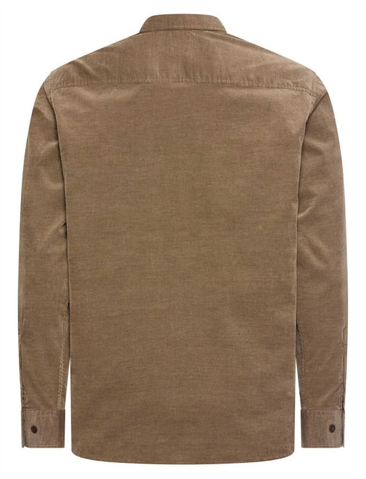 Overshirt Camel Active bruin geprint borstzak - Image 2