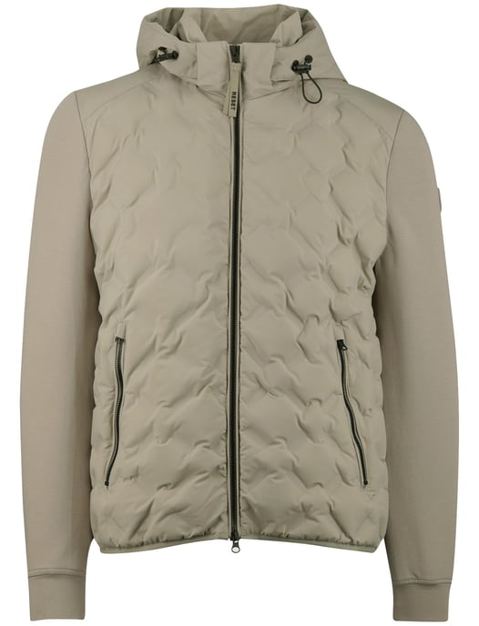 tussenjas Reset beige normale fit rits capuchon gewatteerd - Image 3