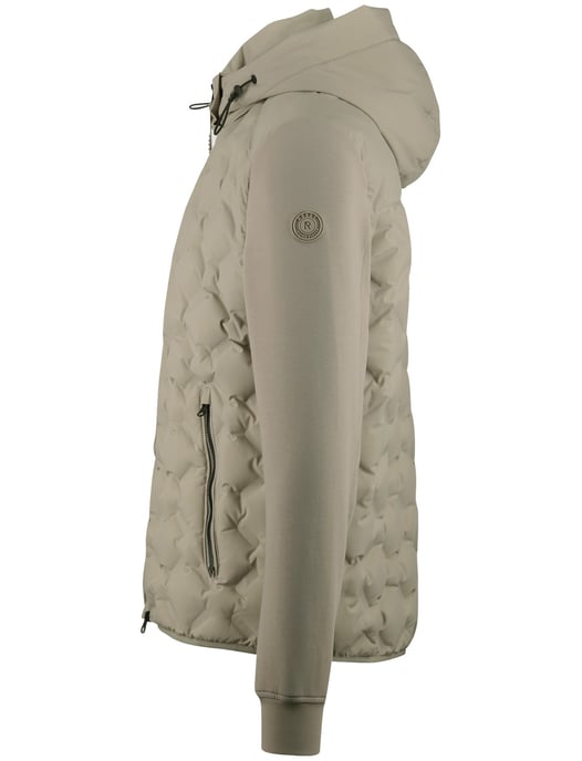 tussenjas Reset beige normale fit rits capuchon gewatteerd - Image 4