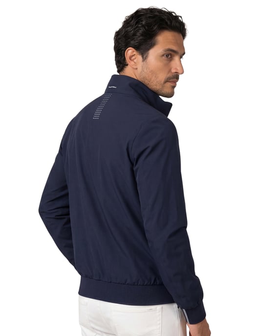 People of Shibuya zomerjas marineblauw normale fit effen rits - Image 2