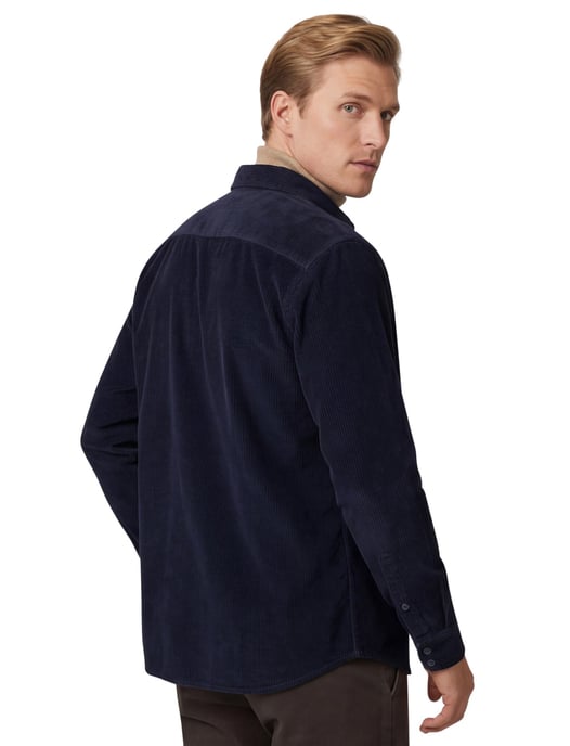 Overshirt Carl Gross donkerblauw effen normale fit - Image 2