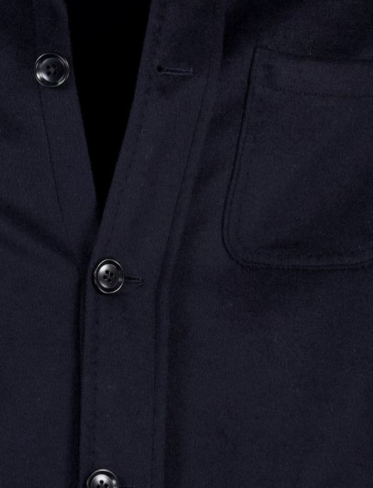 Overshirt Carl Gross donkerblauw effen normale fit - Image 3