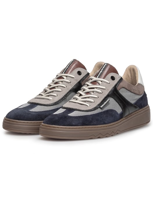 Donkerblauwe geprinte sneaker suede Floris van Bommel - Image 2