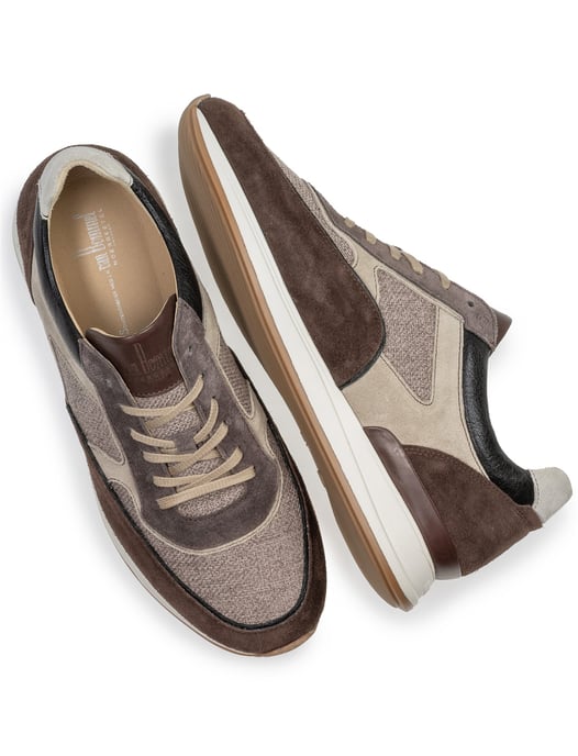 Sneaker effen bruin textiel Floris van Bommel - Image 4
