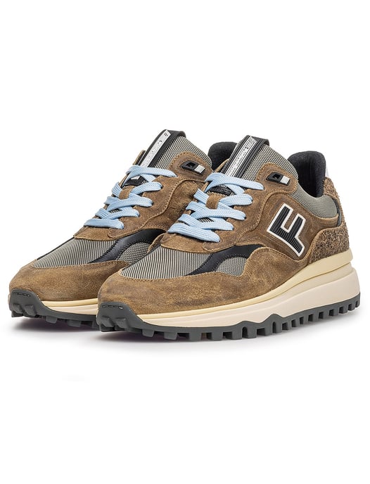 Sneaker Van Bommel De Gripper bruin blauwe veter - Image 2