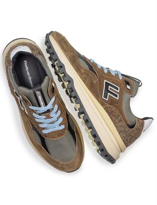 Sneaker Van Bommel De Gripper bruin blauwe veter - Image 4