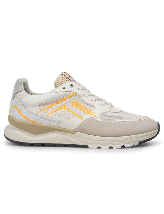 Van Bommel sneaker wit beige oranje met frisse look - Image 1