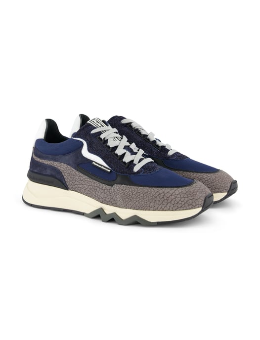 Grijze geprinte sneaker Floris van Bommel leer - Image 2