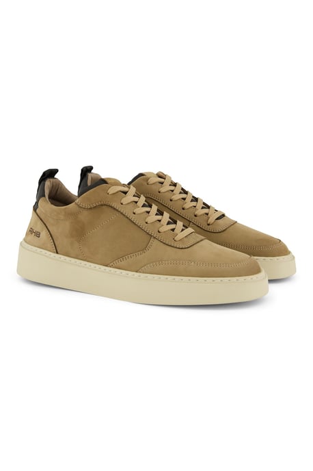 Leren Rehab sneakers effen camel - Image 2