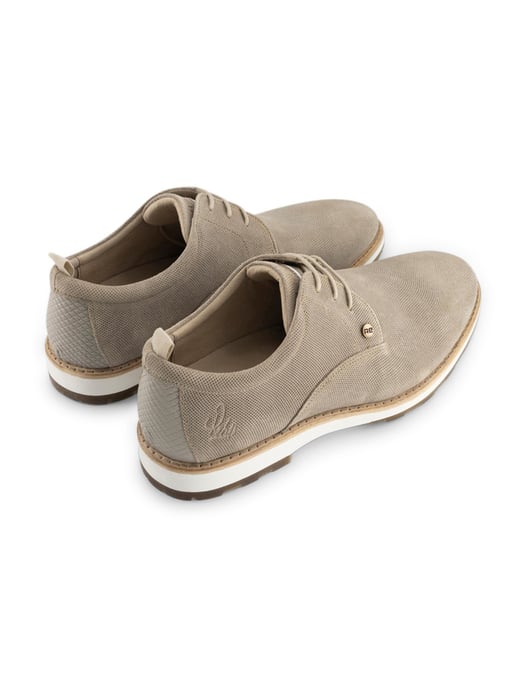Rehab sneakers leer effen beige - Image 3