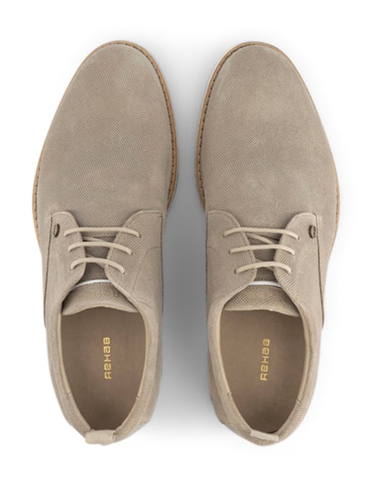 Rehab sneakers leer effen beige - Image 4