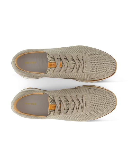 Beige sneaker Rehab textiel witte zool - Image 4