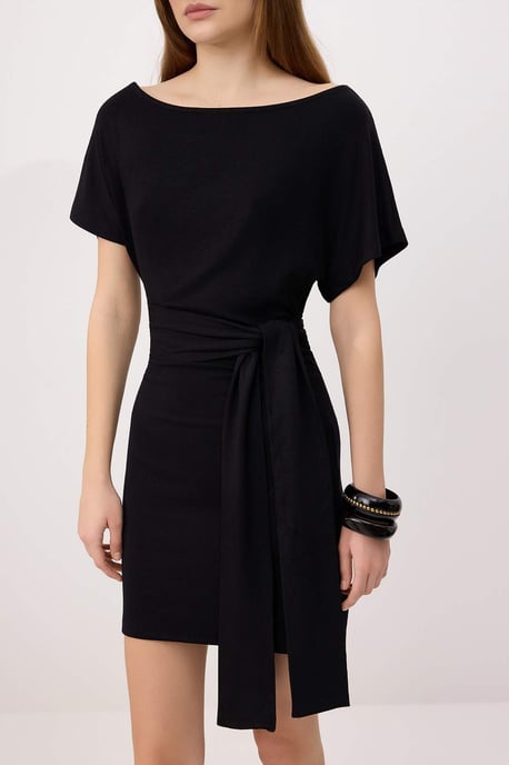 TRENDYOLMİLLA Dames Zwart Effen Extra Kort / Super Mini Kort Bodycon Jurken - Image 2