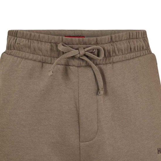 Hugo Boss Sweatshorts med sidologo i bomullsblandning för herrar (Beige/Svart) - Image 3