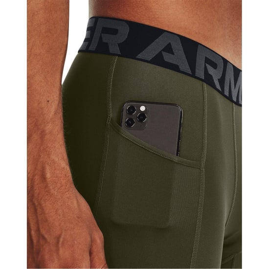 Under Armour Heren HeatGear Strakke Compressieshort (Marine OD groen) - Image 5