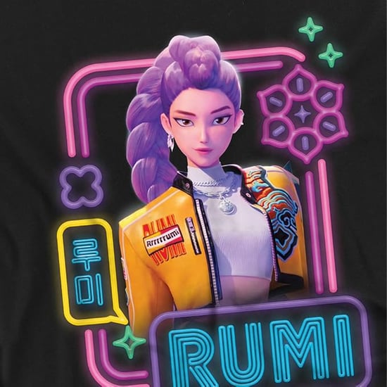 K-Pop Demon Hunters Womens/Ladies Rumi Glowing Lights Fitted T-Shirt (Black) - Image 3