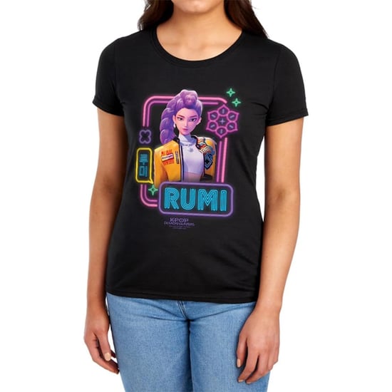 K-Pop Demon Hunters Womens/Ladies Rumi Glowing Lights Fitted T-Shirt (Black) - Image 4