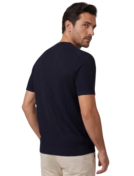 Donkerblauw T-shirt ronde hals Gentiluomo - Image 2