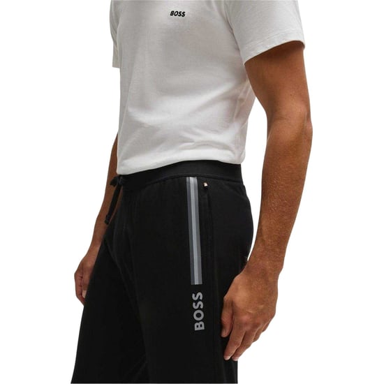Boss Authentieke joggingbroek voor heren van French Terry met normale pasvorm (Zwart) - Image 4