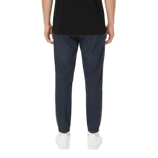 Lacoste Mens Side Stripe Elasticated Waist Tapered Joggers (Black) - Image 6
