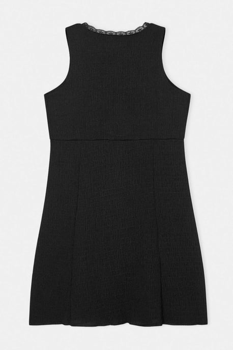Trendyol Curve Dam Svart Enfärgad Kort / Mini Ärmlös A-linje Plus size Klänning - Image 5