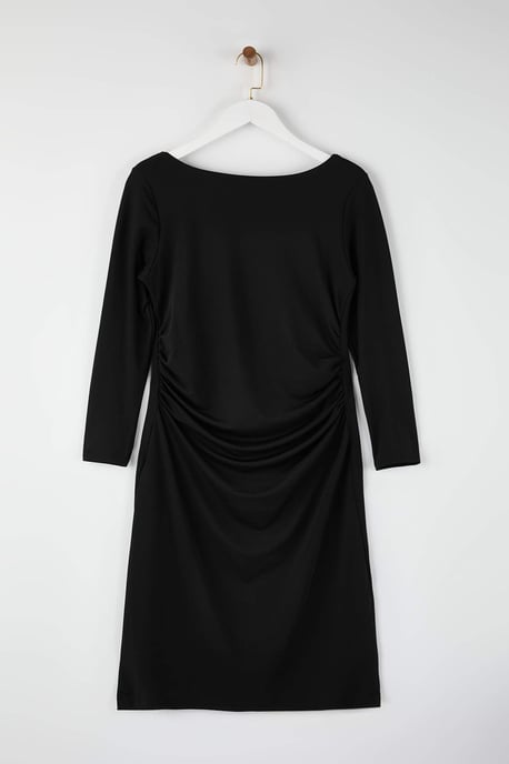 Trendyol Curve Dam Svart Enfärgad Kort / Mini Lång Casual Bodycon Plus size Klänning - Image 4