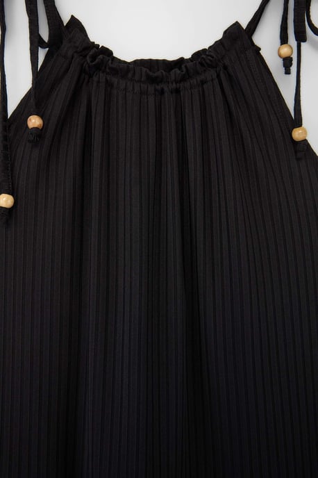 Trendyol Curve Dam Svart Enfärgad Kort / Mini Ärmlös A-linje Plus size Klänning - Image 5