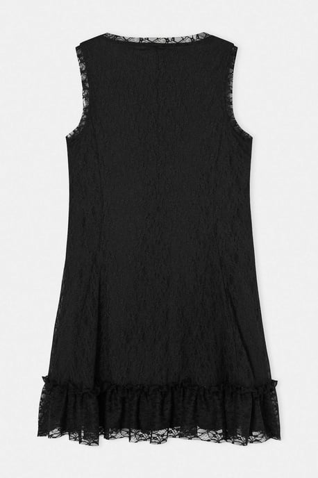 Trendyol Curve Dam Svart Enfärgad Kort / Mini Ärmlös A-linje Plus size Klänning - Image 5