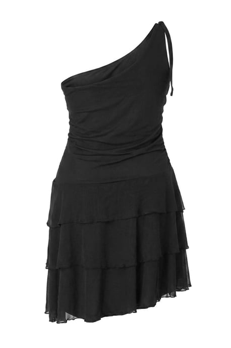 Trendyol Curve Dam Svart Enfärgad Kort / Mini Ärmlös Skater Plus size Klänning - Image 5