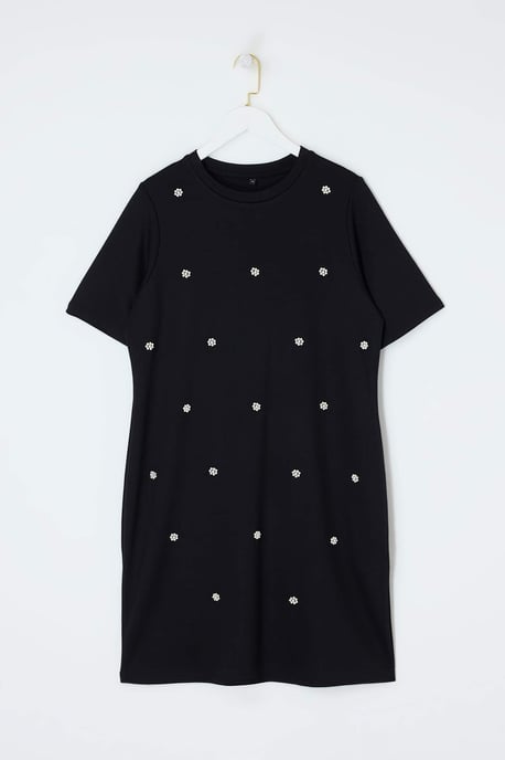 Trendyol Curve Dam Svart Enfärgad Kort / Mini Kort Rak Plus size Klänning - Image 3