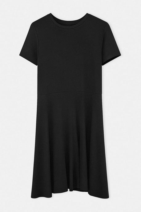 Trendyol Curve Dam Svart Enfärgad Kort / Mini Kort Skater Plus size Klänning - Image 4