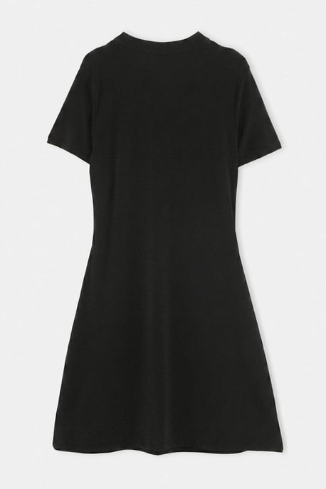 Trendyol Curve Dam Svart Enfärgad Kort / Mini Kort A-linje Plus size Klänning - Image 5