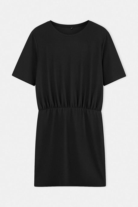 Trendyol Curve Dam Svart Enfärgad Kort / Mini Kort Casual Bodycon Plus size Klänning - Image 5