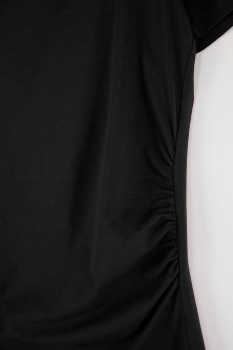 Trendyol Curve Dam Svart Enfärgad Kort / Mini Kort Casual A-linje Plus size Klänning - Image 4