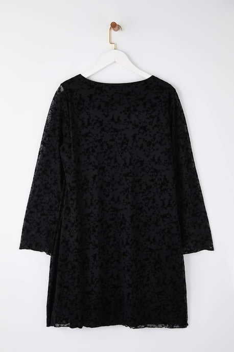 Trendyol Curve Dam Svart Blommig Kort / Mini Lång Casual Bodycon Plus size Klänning - Image 5
