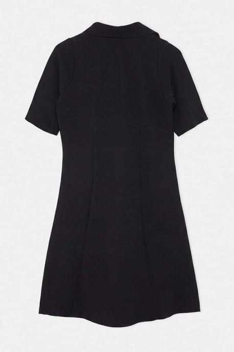 Trendyol Curve Dam Svart Enfärgad Kort / Mini Trekvartsärm A-linje Plus size Klänning - Image 5