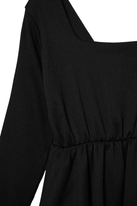 Trendyol Curve Dam Svart Enfärgad Kort / Mini Lång Casual Skater Plus size Klänning - Image 4