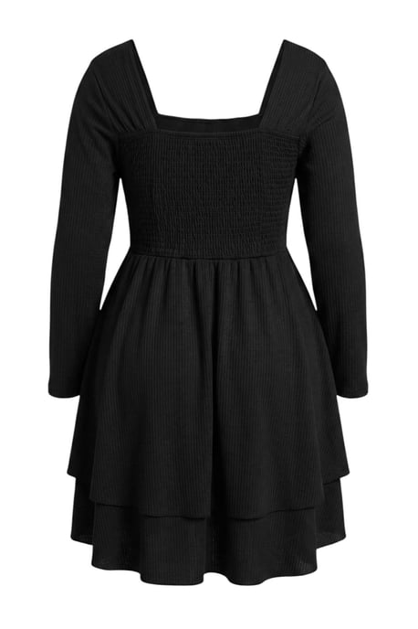 Trendyol Curve Dam Svart Enfärgad Kort / Mini Lång Casual Skater Plus size Klänning - Image 5
